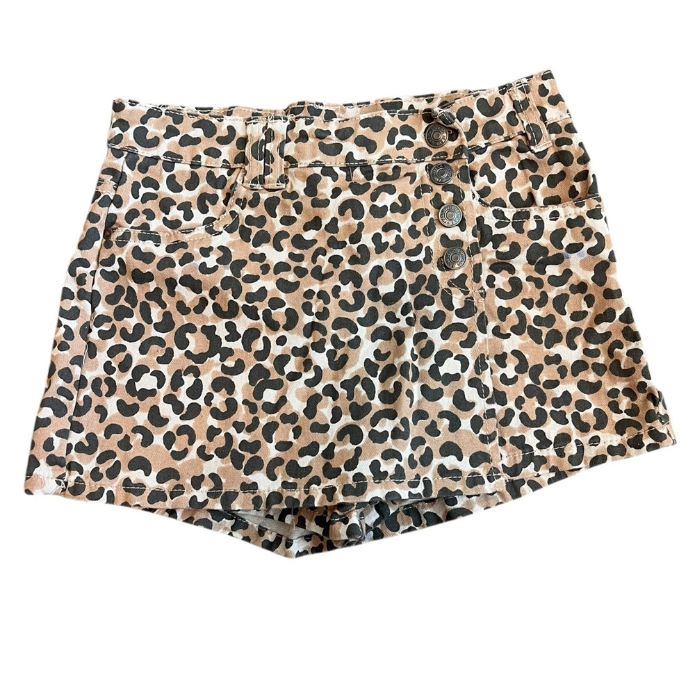 Jessica Simpson Girls Cheetah Print Denim Skort
